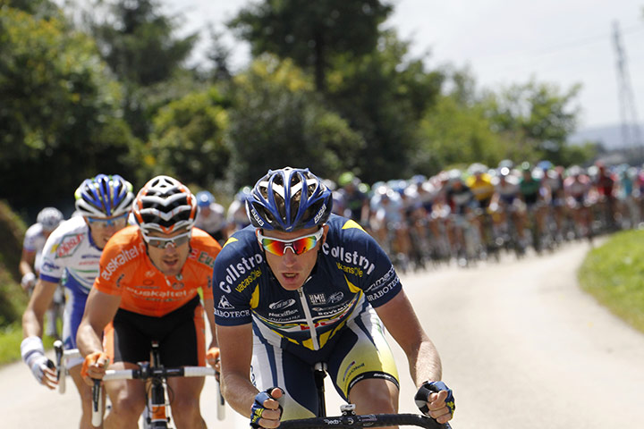 Tour de France stage 5: Jose Ivan Gutierrez leads the breakaway pack