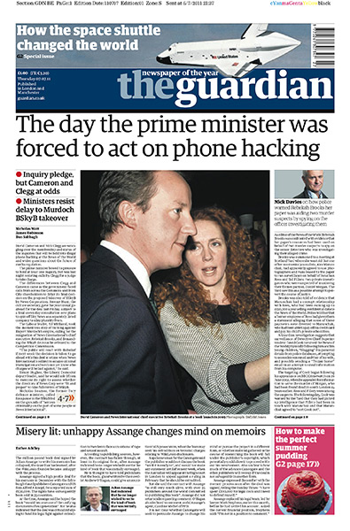 Hacking fronts 7 July: The Guardian