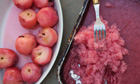 Peach, wine and vanilla granita recipe