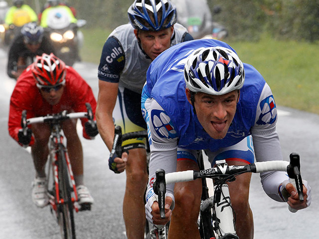 Tour de France Stage 6: Francaise des Jeux rider Anthony Roux concentrates as he speeds downhill
