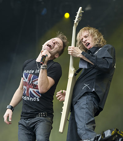 Sonisphere at Knebworth: Nick Tart and Brian Tatler of Diamond Head Sonisphere 2011 - Day 1
