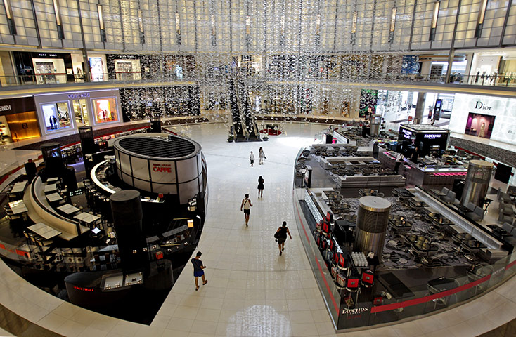 Ramadan: a deserted shopping mall in Dubai, United Arab Emirates 