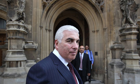 Mitch Winehouse outside Parliament 