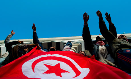 Tunisia protestors January 24 2011