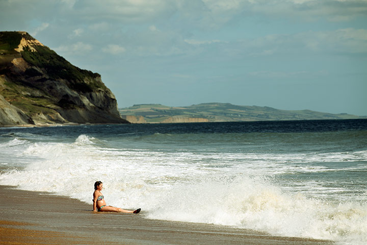 Jurassic Coast: Lyme Regis in Dorset, part of the Jurassic Coast World Heritage Site