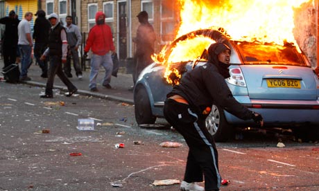 Riots and looting in Hackney, north London.