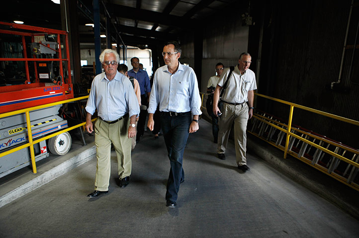 Republican rally in Iowa: Humboldt, Iowa: Republican U.S. presidential candidate Tim Pawlenty