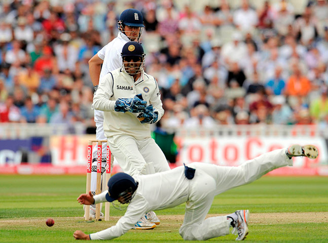 Test cricket: England's Cook watches
