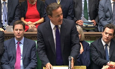 David Cameron gives state to Commons in response to riots