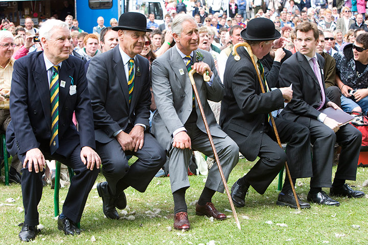 Prince Charles: Prince Charles with judges and stewards at the Great Yorkshire Show