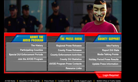 Screenshot shows a page from myBart.org after the hacking
