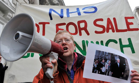 Protests Against NHS Social Care Bill