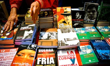 Political books for sale in the streets of Caracas