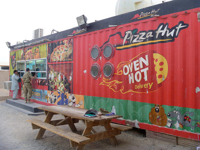 Camp Bastion: Pizza Hut at Camp Bastion, Afghanistan