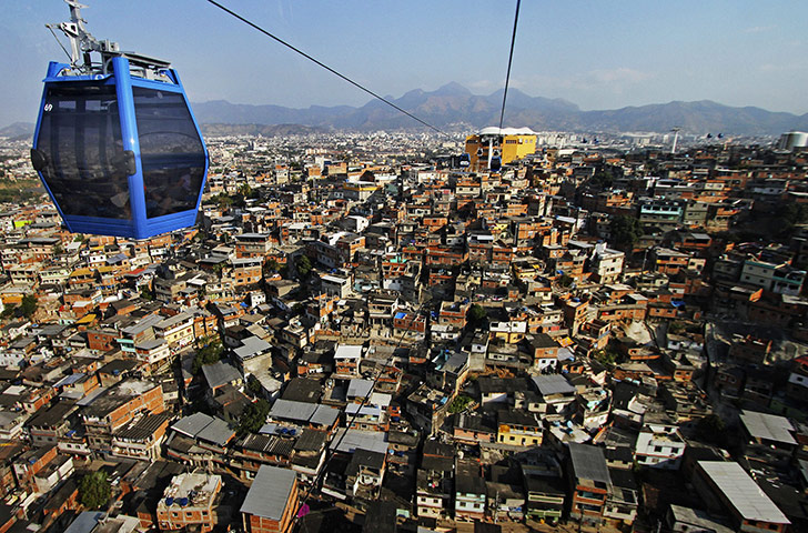 24 hours in pictures: Rio de Janeiro, Brazil: The cable car of Complexo Alemao