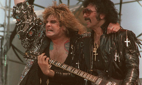 Ozzy Osbourne and Tony Iommi performing in Black Sabbath in 1985. Photograph: Rusty Kennedy/AP