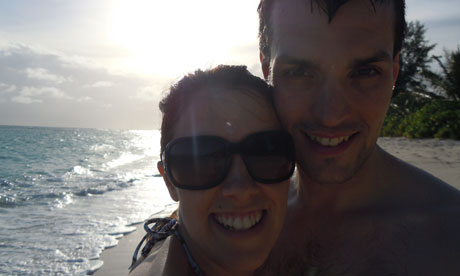 Gemma and Ian Redmond on honeymoon in the Seychelles