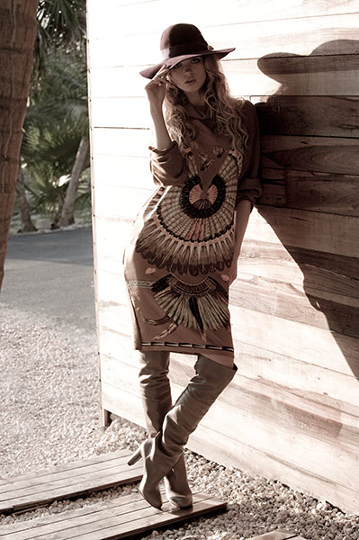 Shady Lady: Silk printed wool dress