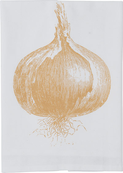 Wartime homewares: wartime onion tea towel