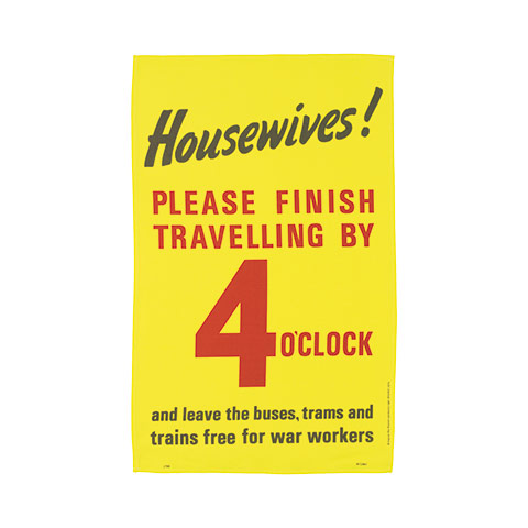 Wartime homewares: wartime housewives tea towel
