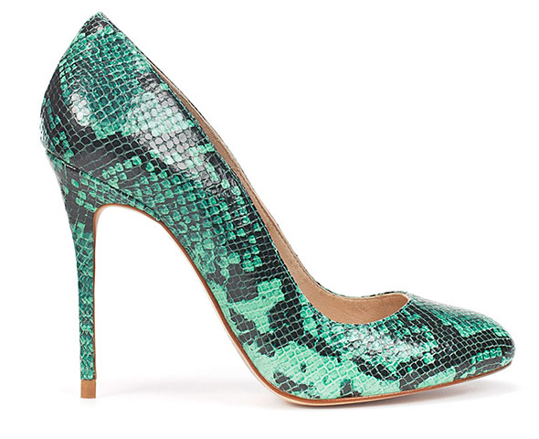 Wish list: Snakeskin heel: Green python