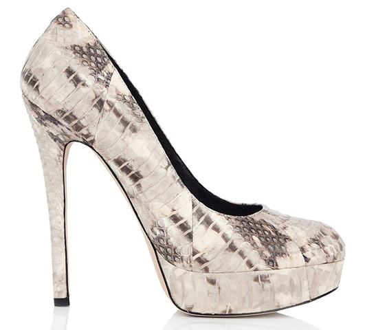 Wish list: Snakeskin heel: White platform