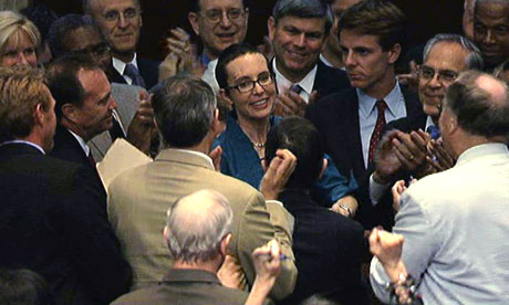 Gabrielle Giffords on the floor of the House of Representatives