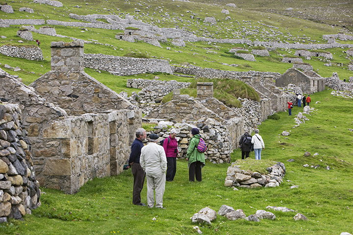 St Kilda: The deserted houses and storage cleats of Village bay