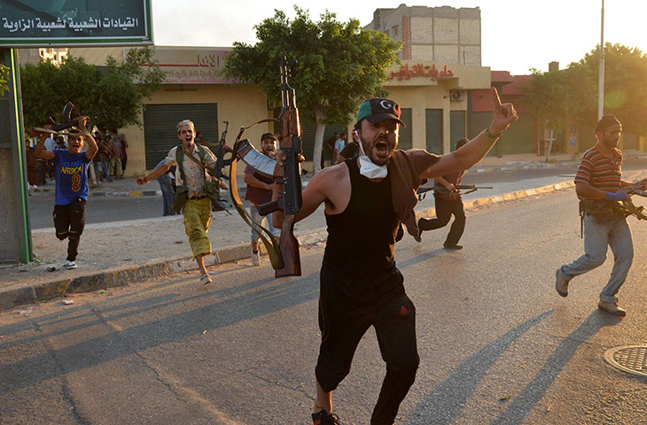 Libya: Libyan rebels celebrate in Zawiyah