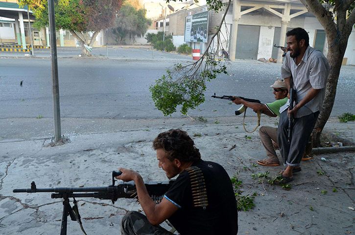 Libya: Libyan rebel fighters in Zawiyah