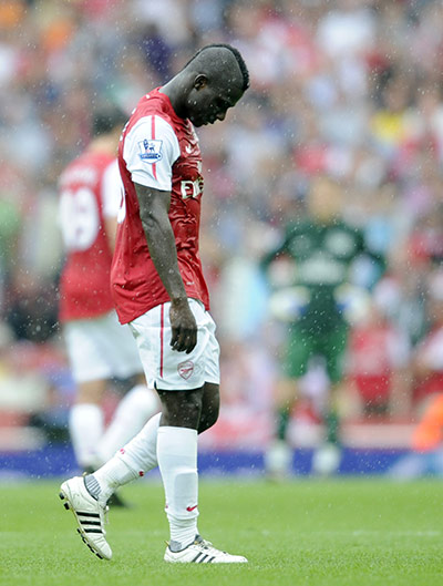 Arsenal v Liverpool: Emmanuel Frimpong walks