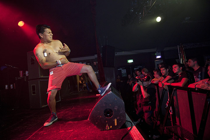 24 hours in pictures: Tor, one of the finalists performs, at The Garage London