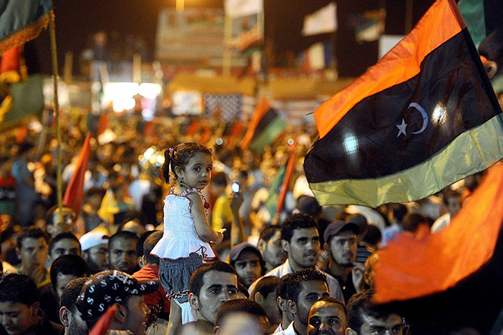 Muammar Gaddafi Libya : People celebrate in Benghazi