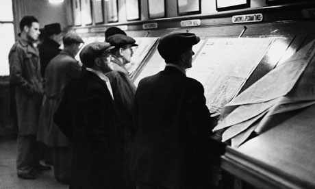 Unemployed men in London, 1939.