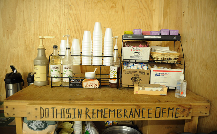 Afghanistan baptism: Chapel is used as a meeting place for soldiers to relax and attend classes