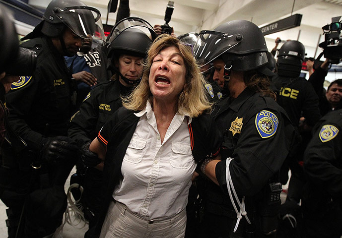 24 hours in pictures: BART police arrest a demonstrator in San Francisco