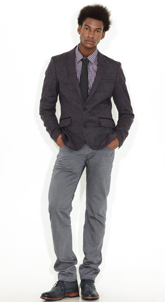 Line-up: Ted Baker: Blazer and checked shirt