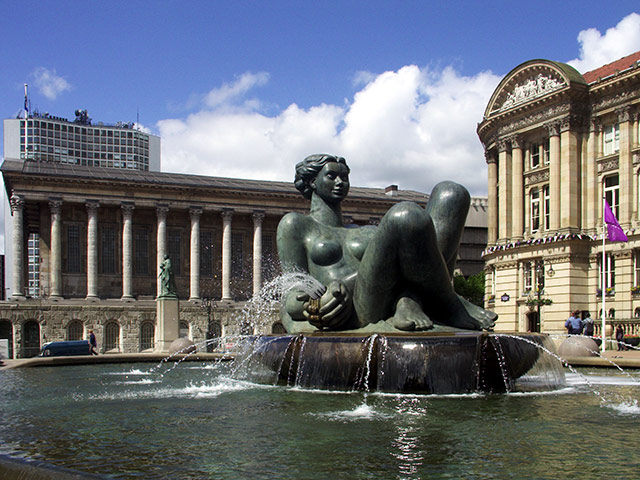 Women sculptures: The River by Dhruva Mistry, Birmingham