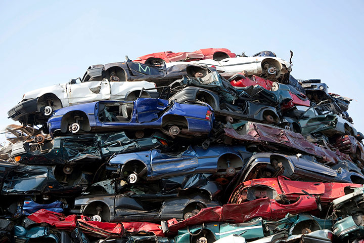 Week in Business: Old cars at a scrapyard