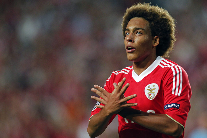 Champions League Draw: Benfica's Alex Witsel celebrates after scoring against FC Twente Enschede