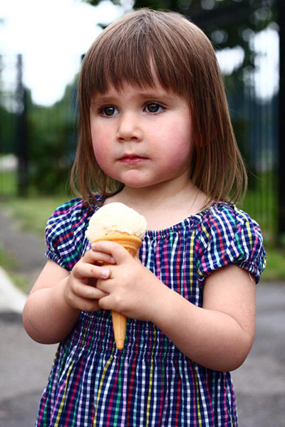 In pictures: serene: girl with ice-cream