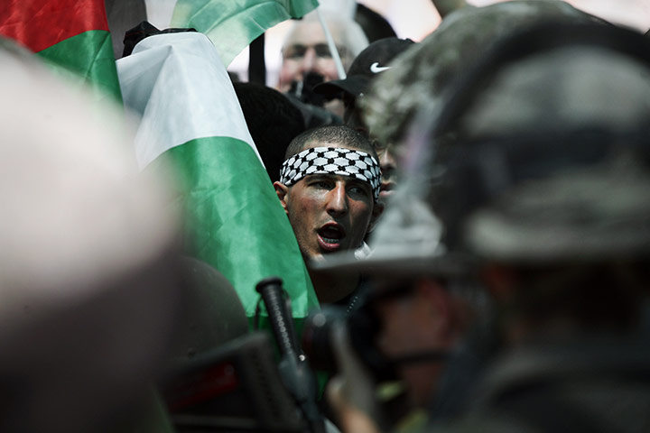 24 Hours:  Palestinian Muslims protest against Israeli security forces