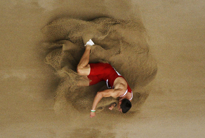 24 Hours: Dudas of Serbia competes in the long jump in Daegu