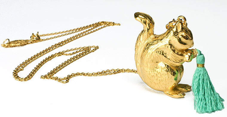 Wish list: London Gems: Squirrel and tassel necklace