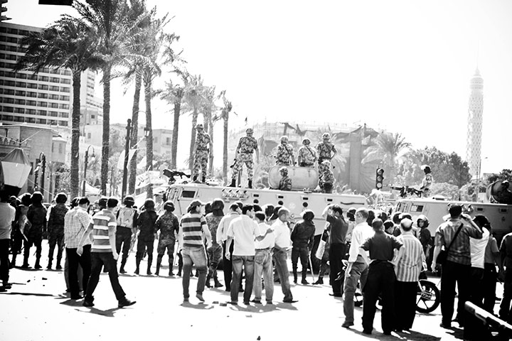 Tahrir square sit-in: THe Army moves into Tahrir