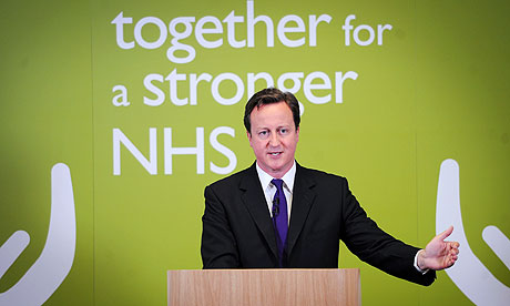 David Cameron making speech on NHS reforms
