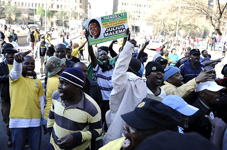 Malema demonstrations: Supporters of controversial ANC youth leader Julius Malema