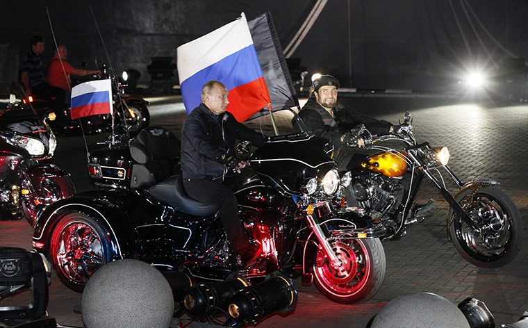 Vladimir Putin: at a biker festival