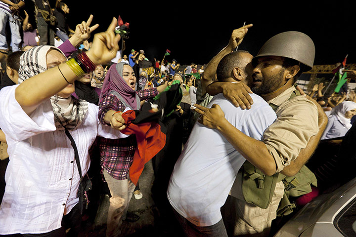 Sean Smith in Libya: 24 August: People gather in what was Green Square in Tripoli, to celebrate