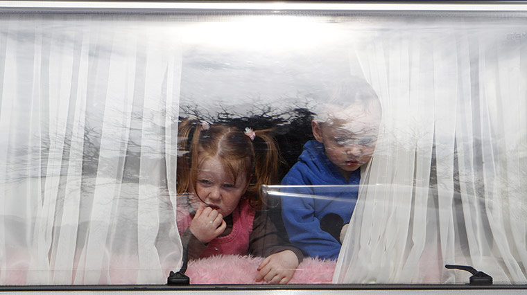Dale Farm: 21 March 2011: Vivienna Sheridan and her brother Davis